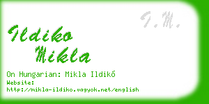 ildiko mikla business card